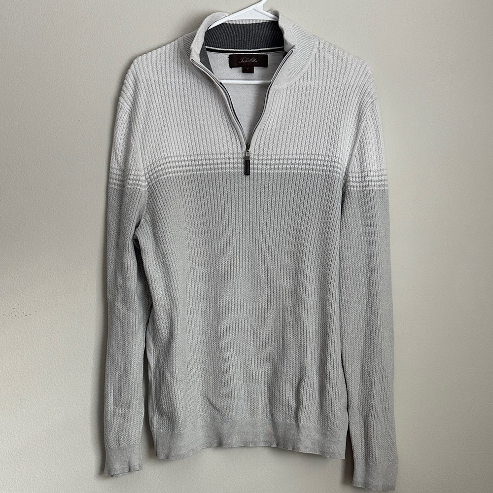 Tasso Elba Men's Gray Zip-Up Sweater